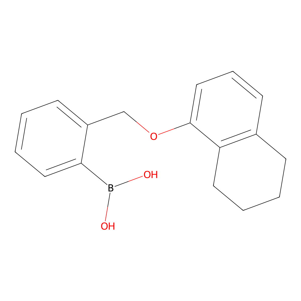2-((1',2',3',4'-Tetrahydro-5-naphthyloxy)methyl)phenylboronic acid molecular structure, CAS 849062-10-8