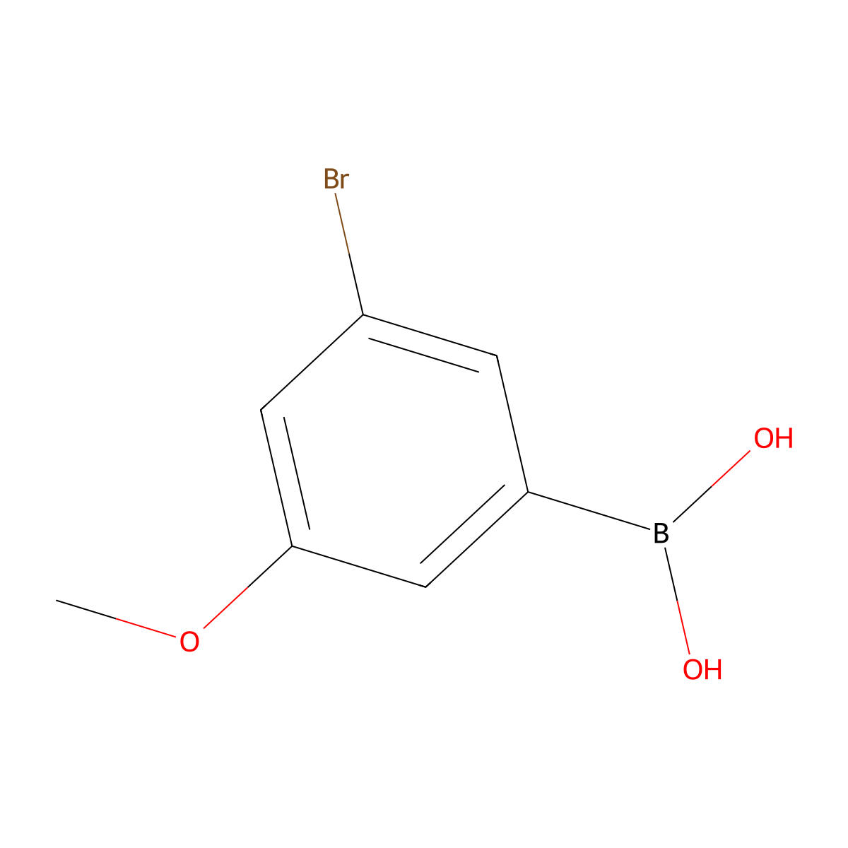 (3-Bromo-5-methoxyphenyl)boronic acid molecular structure, CAS 849062-12-0