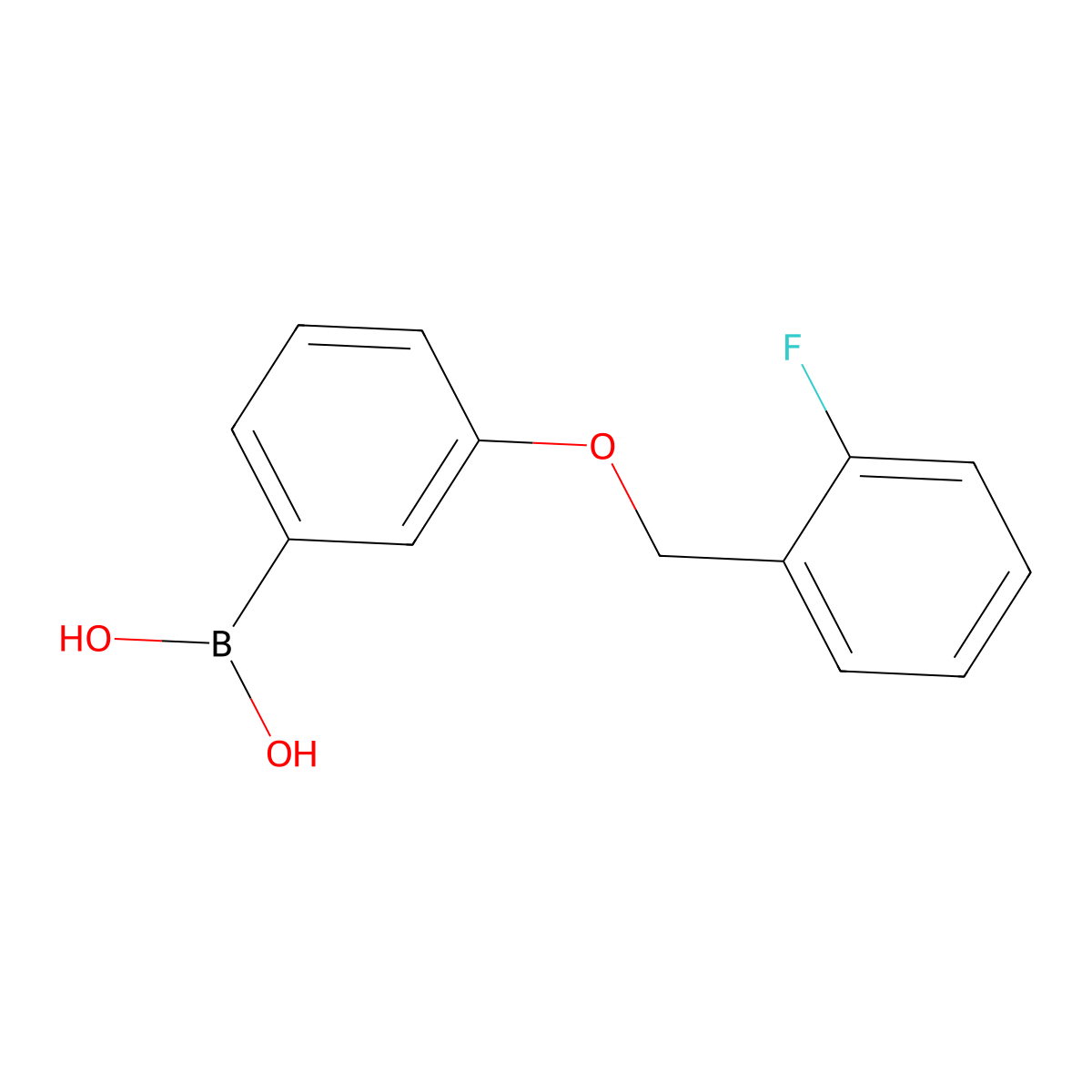 B-(3-((2-Fluorophenyl)methoxy)phenyl)boronic acid molecular structure, CAS 849062-13-1