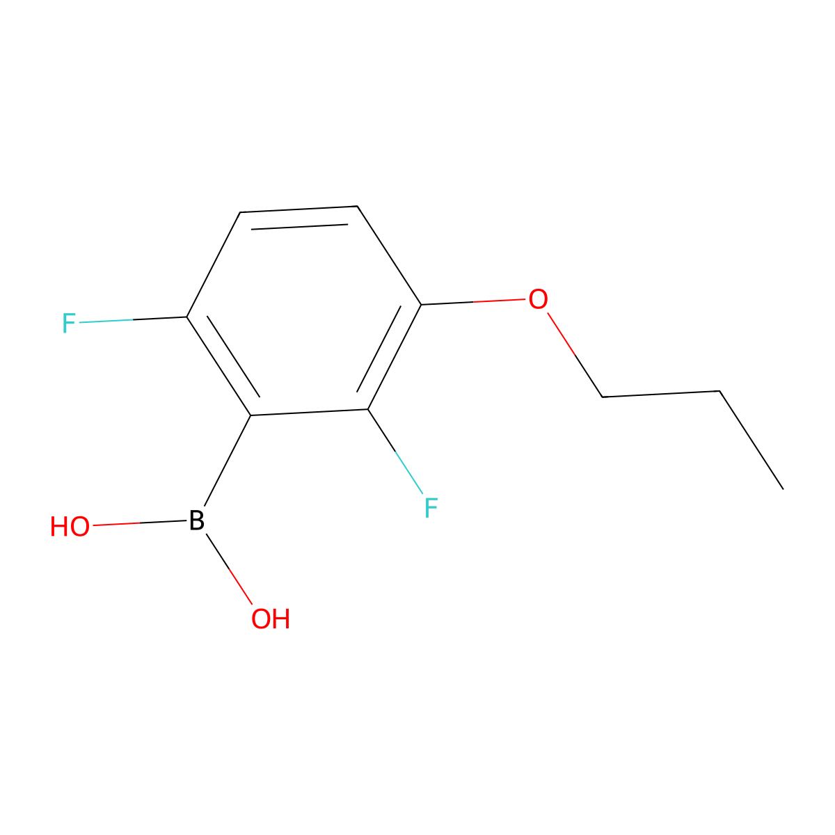 2,6-Difluoro-3-propoxyphenylboronic acid molecular structure, CAS 849062-14-2