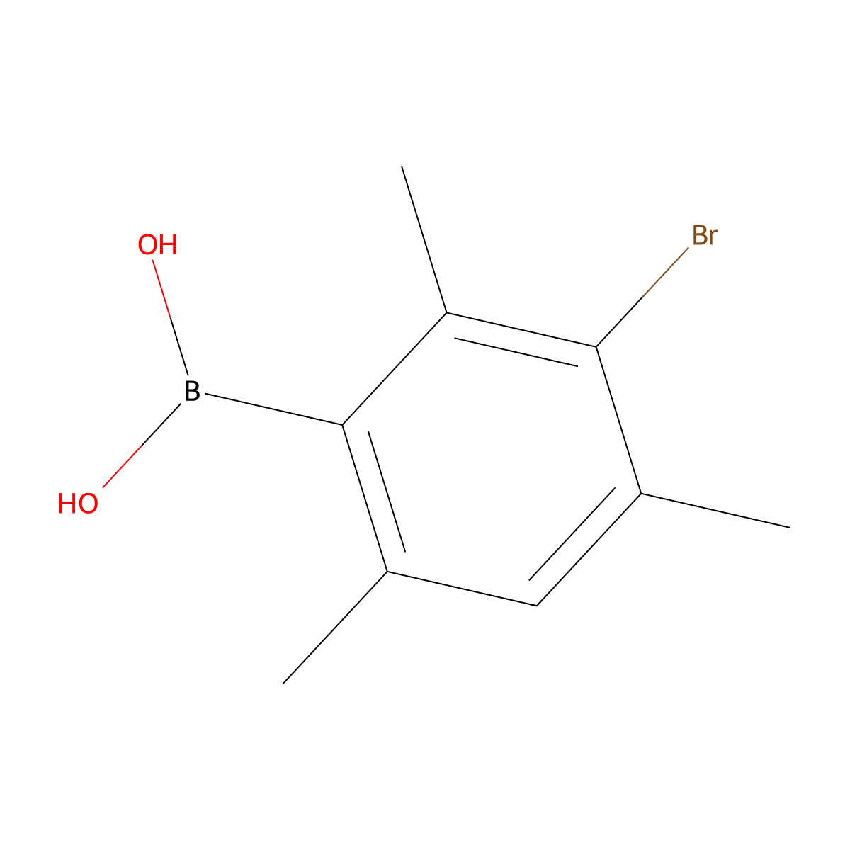 3-Bromo-2,4,6-trimethylphenylboronic acid molecular structure, CAS 849062-19-7