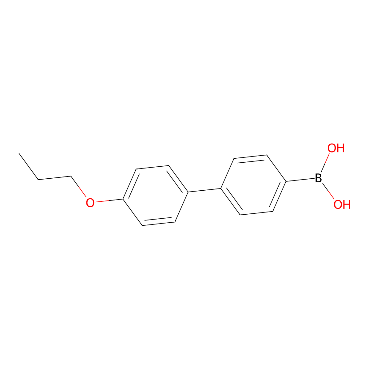 (4'-Propoxy-[1,1'-biphenyl]-4-yl)boronic acid molecular structure, CAS 849062-20-0