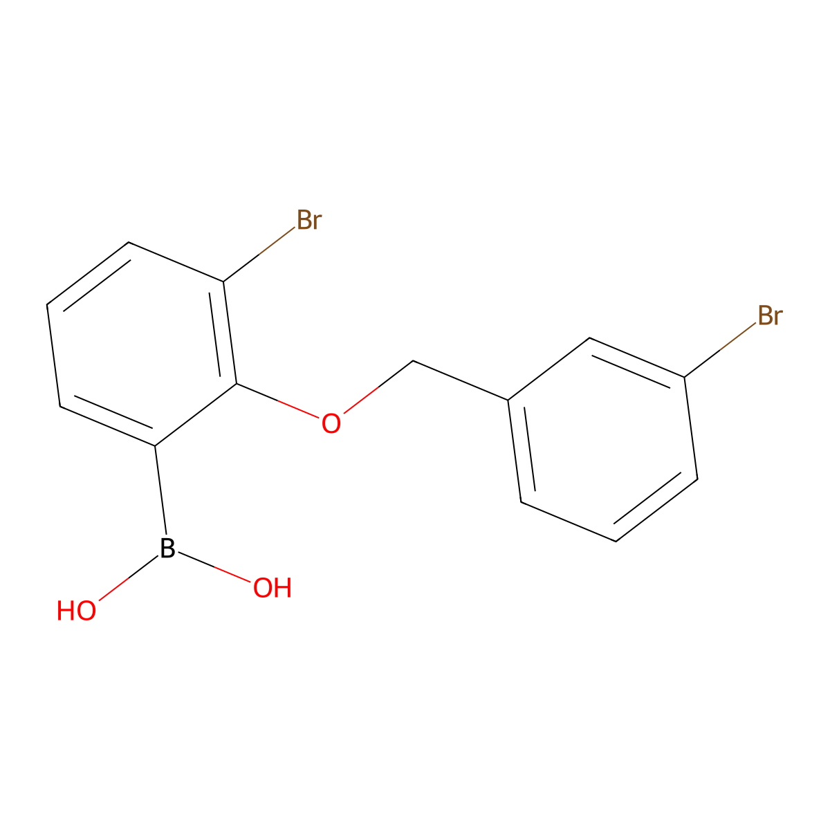 (3-Bromo-2-((3-bromobenzyl)oxy)phenyl)boronic acid molecular structure, CAS 849062-27-7