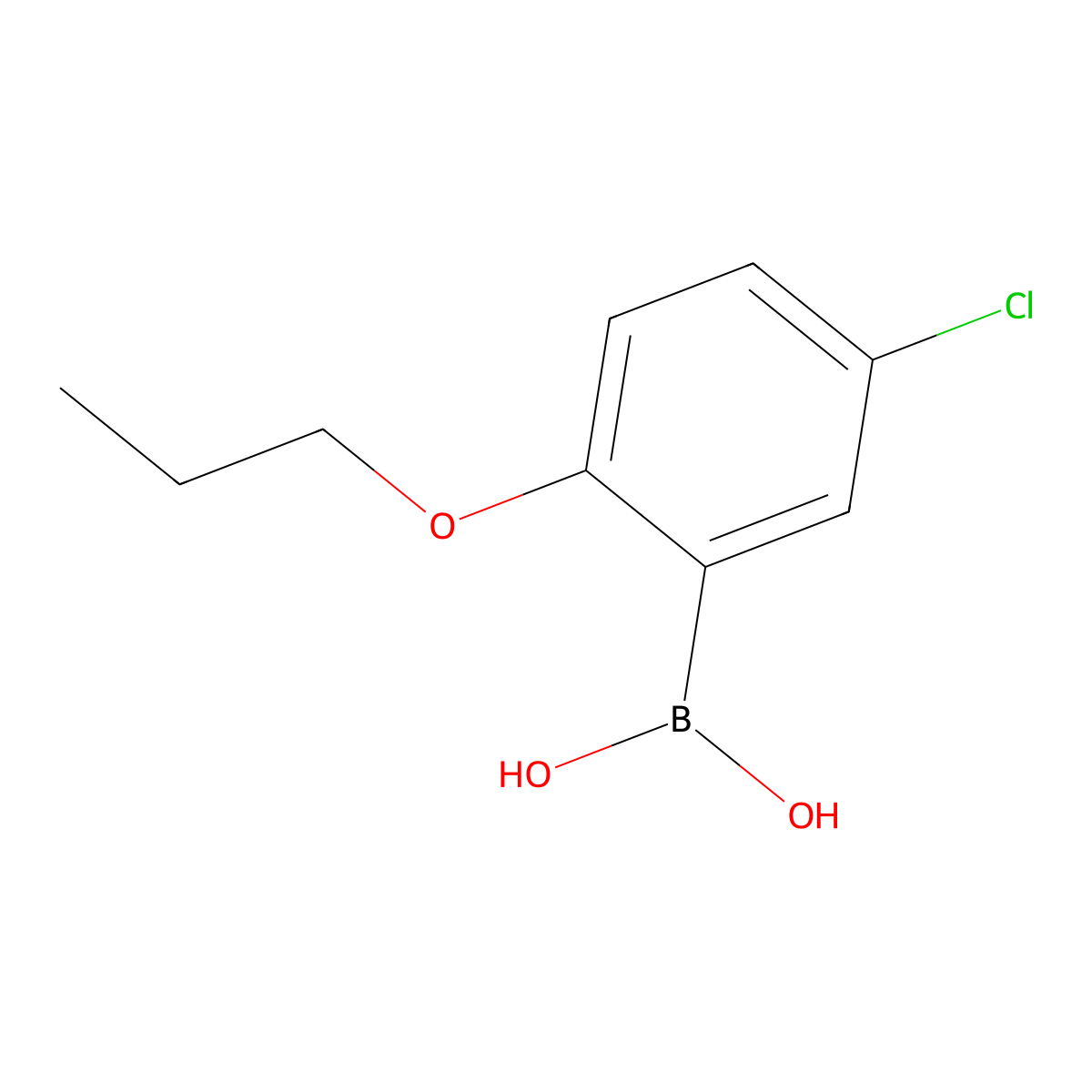 B-(5-Chloro-2-propoxyphenyl)boronic acid molecular structure, CAS 849062-29-9