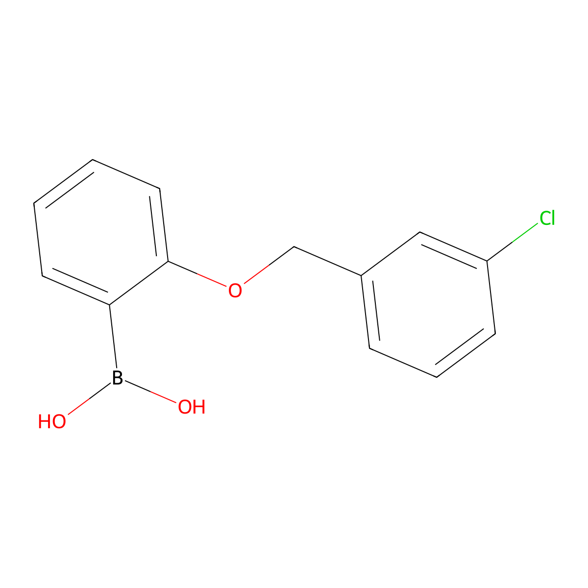 2-(3'-Chlorobenzyloxy)phenylboronic acid molecular structure, CAS 849062-32-4