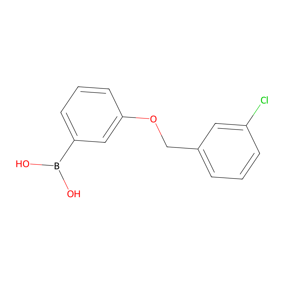 3-(3'-Chlorobenzyloxy)phenylboronic acid molecular structure, CAS 849062-33-5