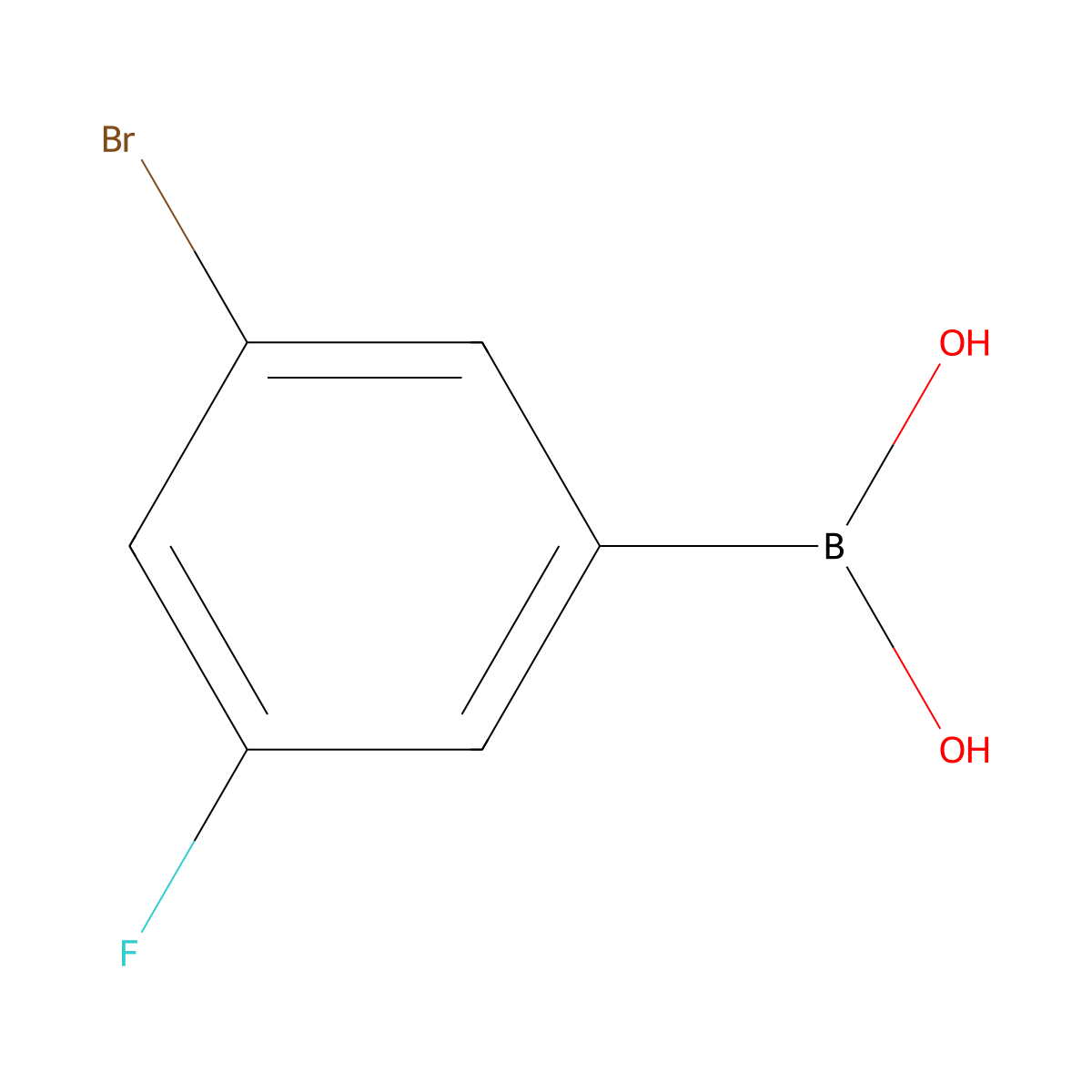 (3-Bromo-5-fluorophenyl)boronic acid molecular structure, CAS 849062-37-9