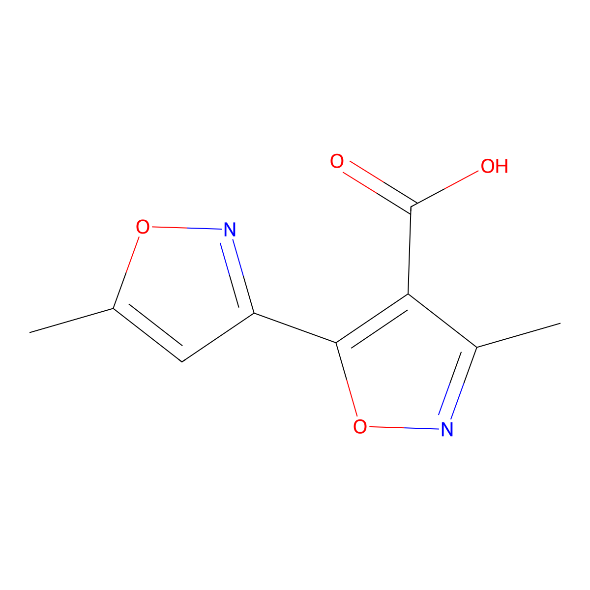 3',5-Dimethyl-3,5'-biisoxazole-4'-carboxylic acid molecular structure, CAS 849066-63-3
