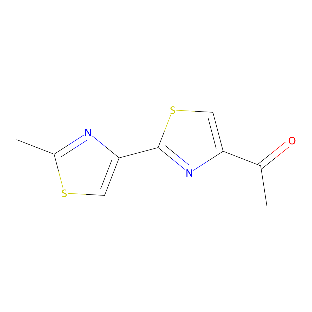 4-Acetyl-2-(2-methylthiazol-4-yl)thiazole molecular structure, CAS 849066-64-4