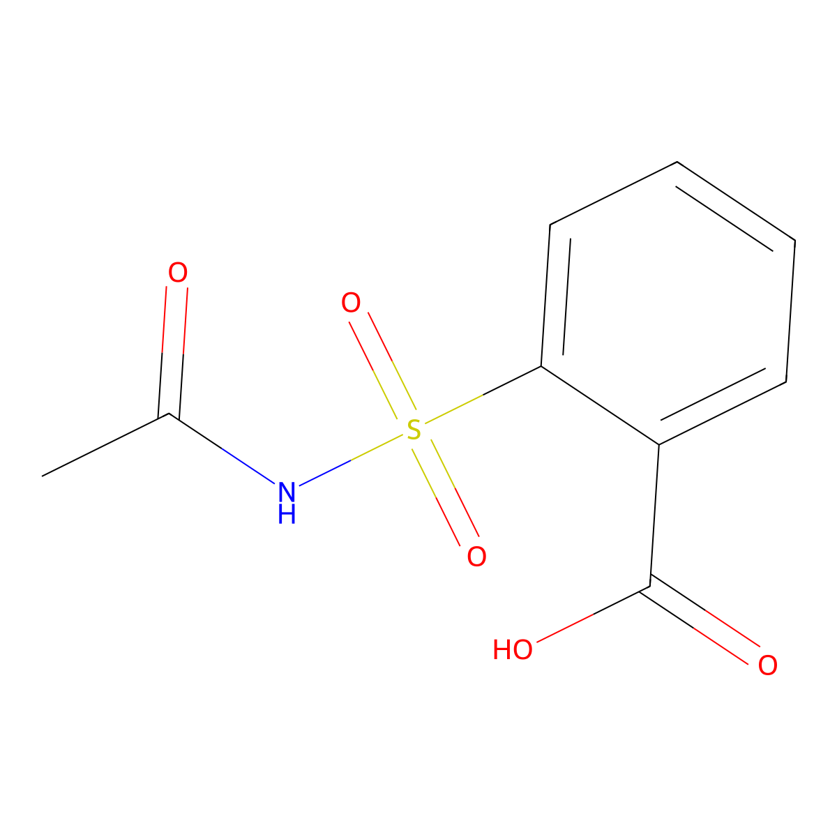 2-(acetylsulfamoyl)benzoic Acid molecular structure, CAS 849067-18-1