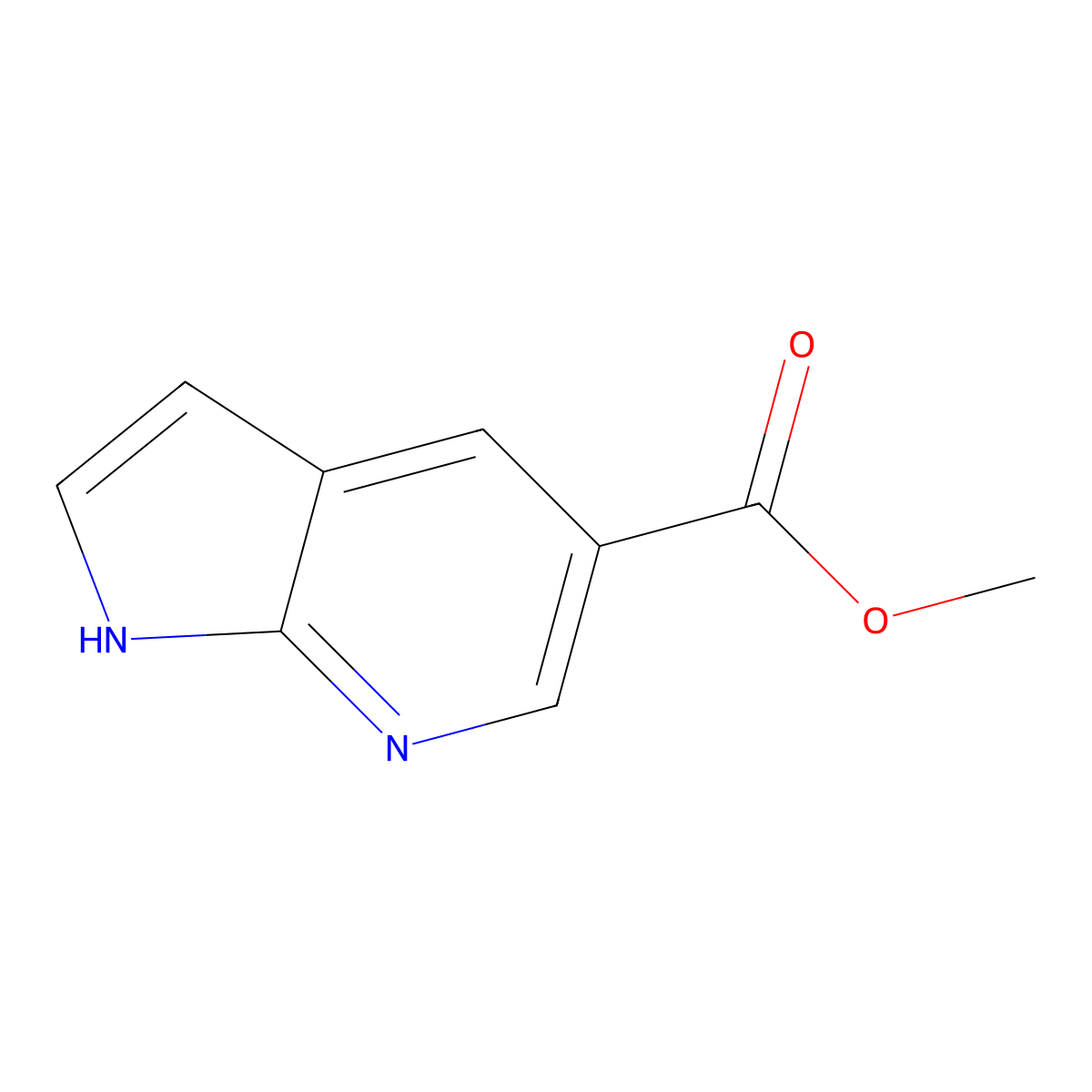 methyl 1H-pyrrolo[2,3-b]pyridine-5-carboxylate molecular structure, CAS 849067-96-5