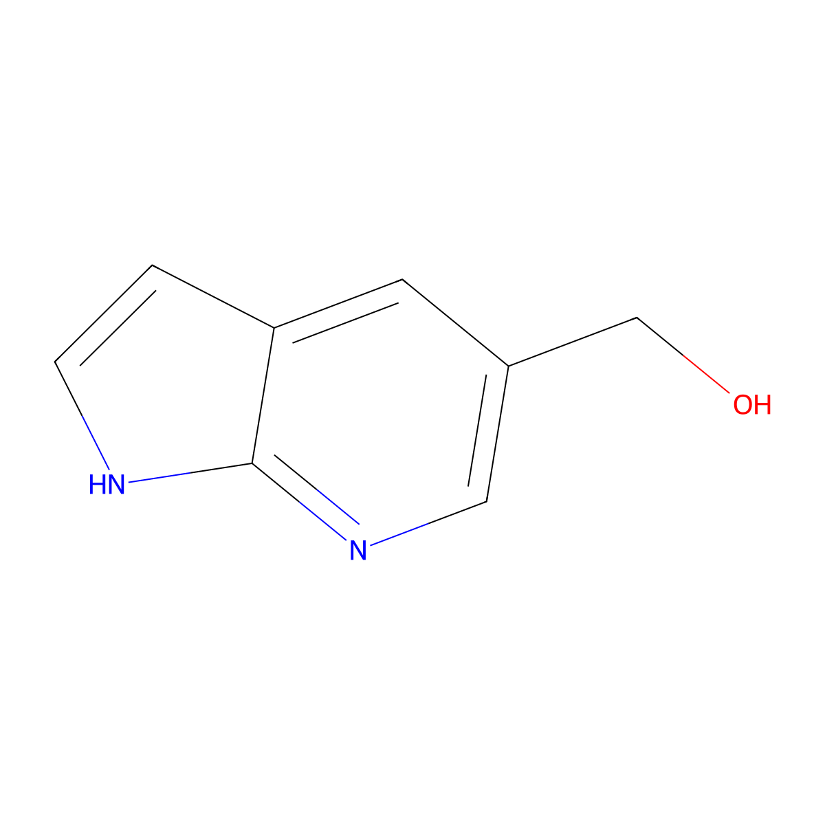 (1H-Pyrrolo[2,3-b]pyridin-5-yl)methanol molecular structure, CAS 849067-97-6