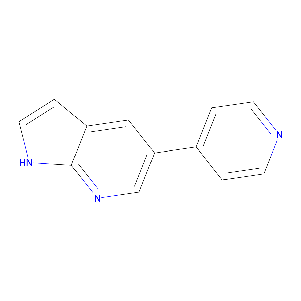 5-(4-Pyridinyl)-1H-pyrrolo(2,3-b)pyridine molecular structure, CAS 849068-05-9