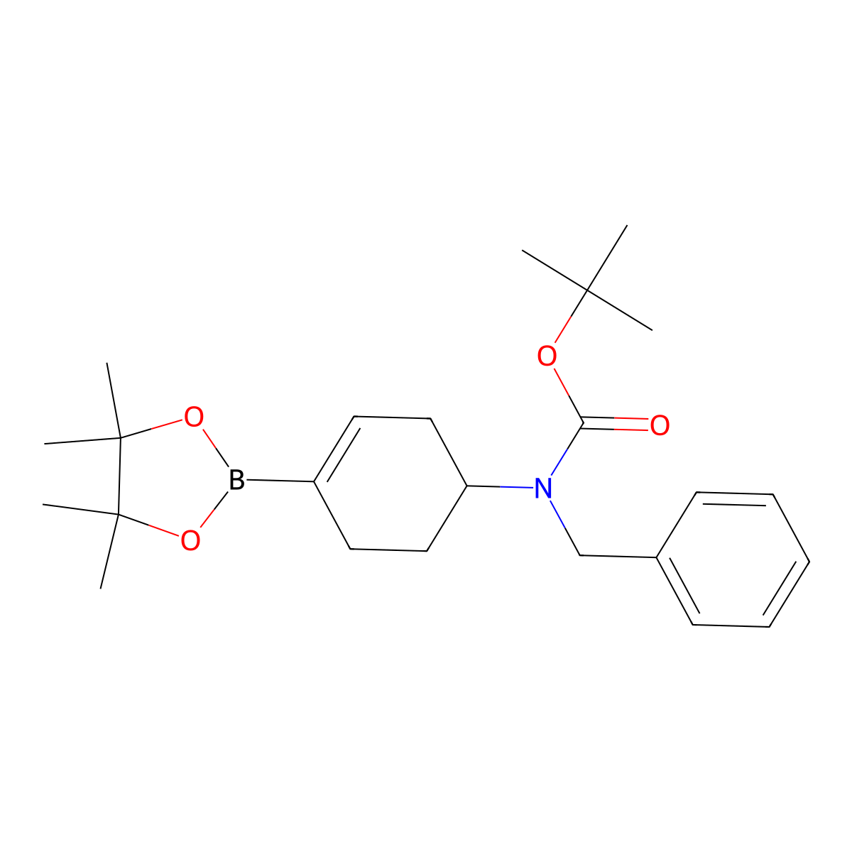Benzyl-[4-(4,4,5,5-tetramethyl-[1,3,2]dioxaborolan-2-yl)-cyclohex-3-enyl]-carbamic acid tert-butyl ester molecular structure, CAS 849069-11-0