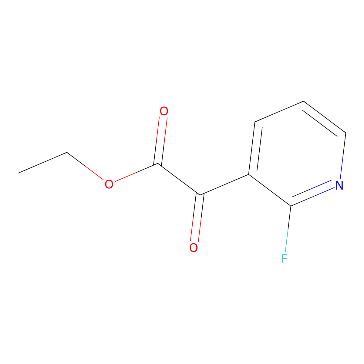 Ethyl 2-(2-fluoropyridin-3-YL)-2-oxoacetate molecular structure, CAS 849069-30-3