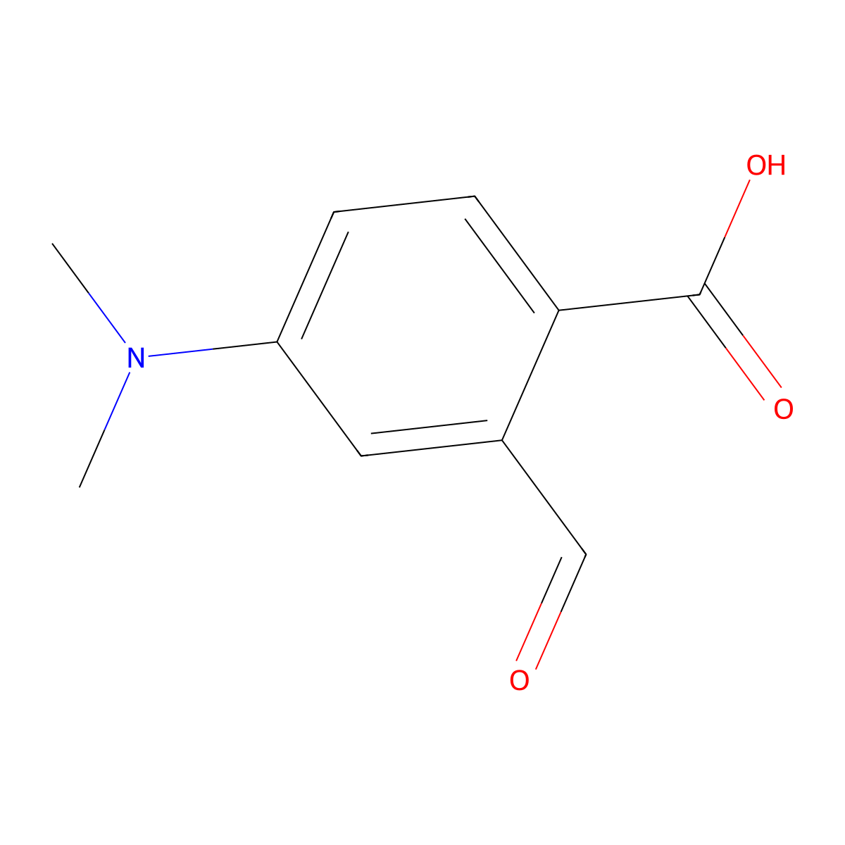 4-(Dimethylamino)-2-formylbenzoic acid molecular structure, CAS 84907-21-1