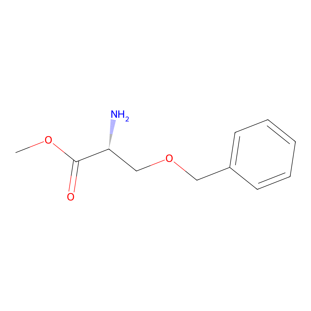 (2R)-3-benzyloxy-2-aminopropanoic acid methyl ester molecular structure, CAS 84907-81-3