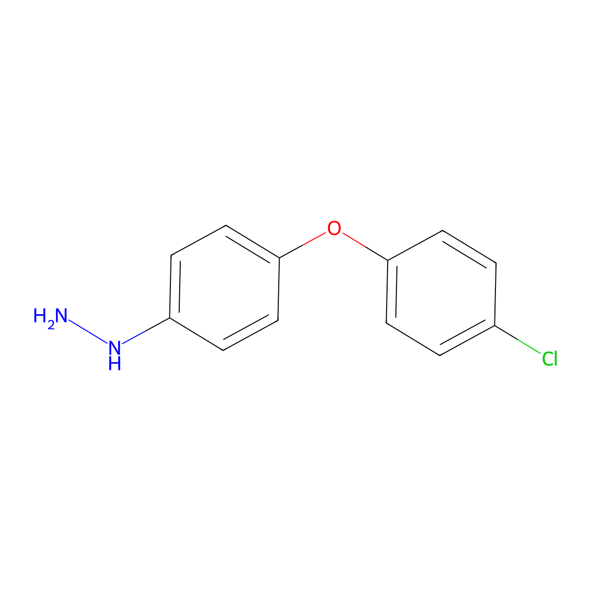 [4-(4-Chlorophenoxy)phenyl]hydrazine molecular structure, CAS 849095-08-5