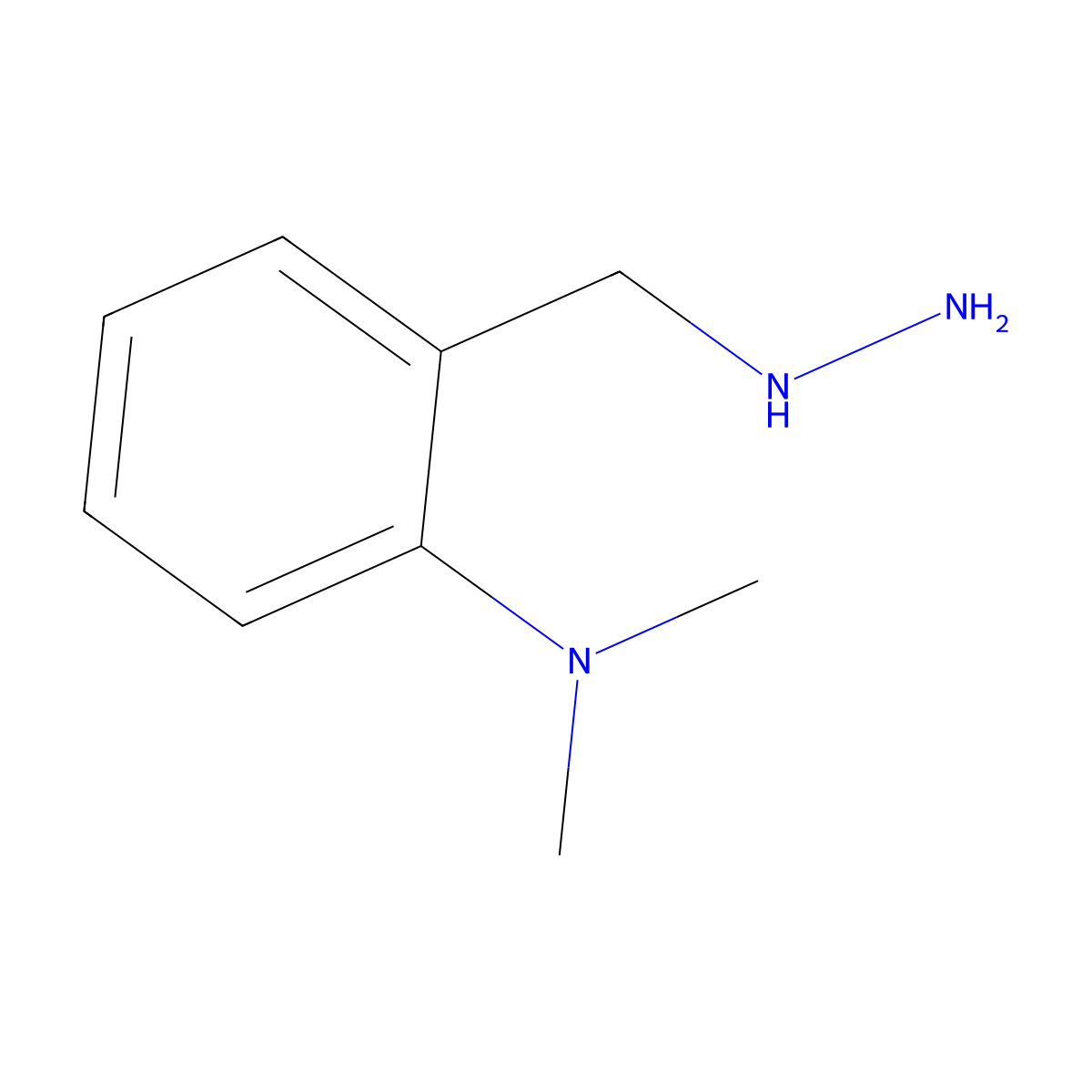 2-(hydrazinylmethyl)-N,N-dimethylaniline molecular structure, CAS 849095-09-6