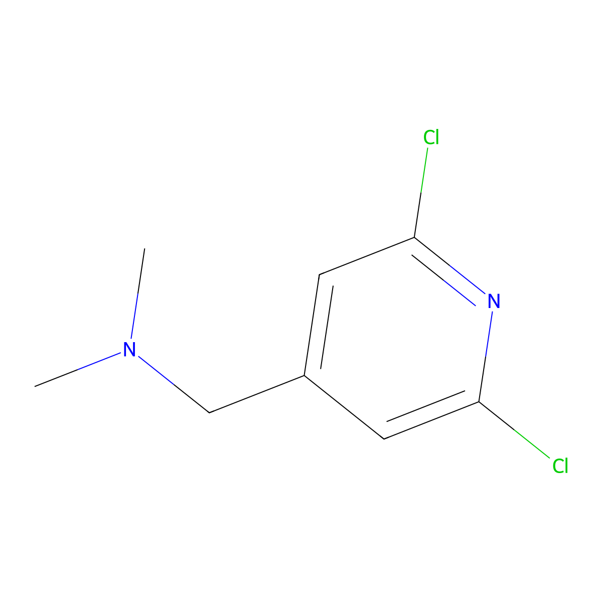 1-(2,6-dichloropyridin-4-yl)-N,N-dimethylmethanamine molecular structure, CAS 849095-39-2