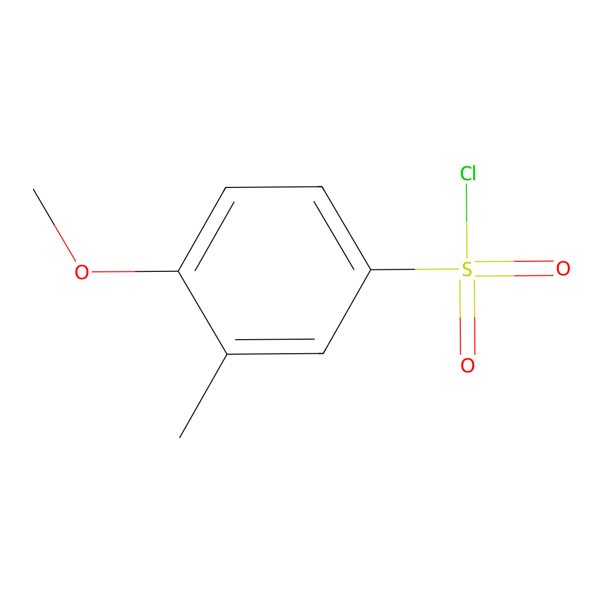 4-Methoxy-3-methylbenzene-1-sulfonyl chloride molecular structure, CAS 84910-98-5