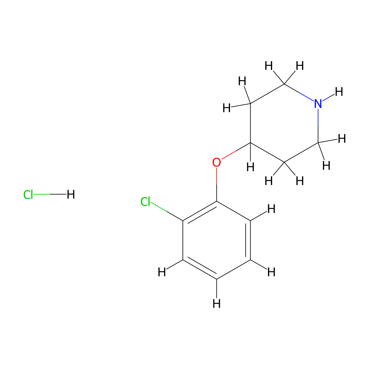 4-(2-Chlorophenoxy)piperidine hydrochloride molecular structure, CAS 849107-20-6