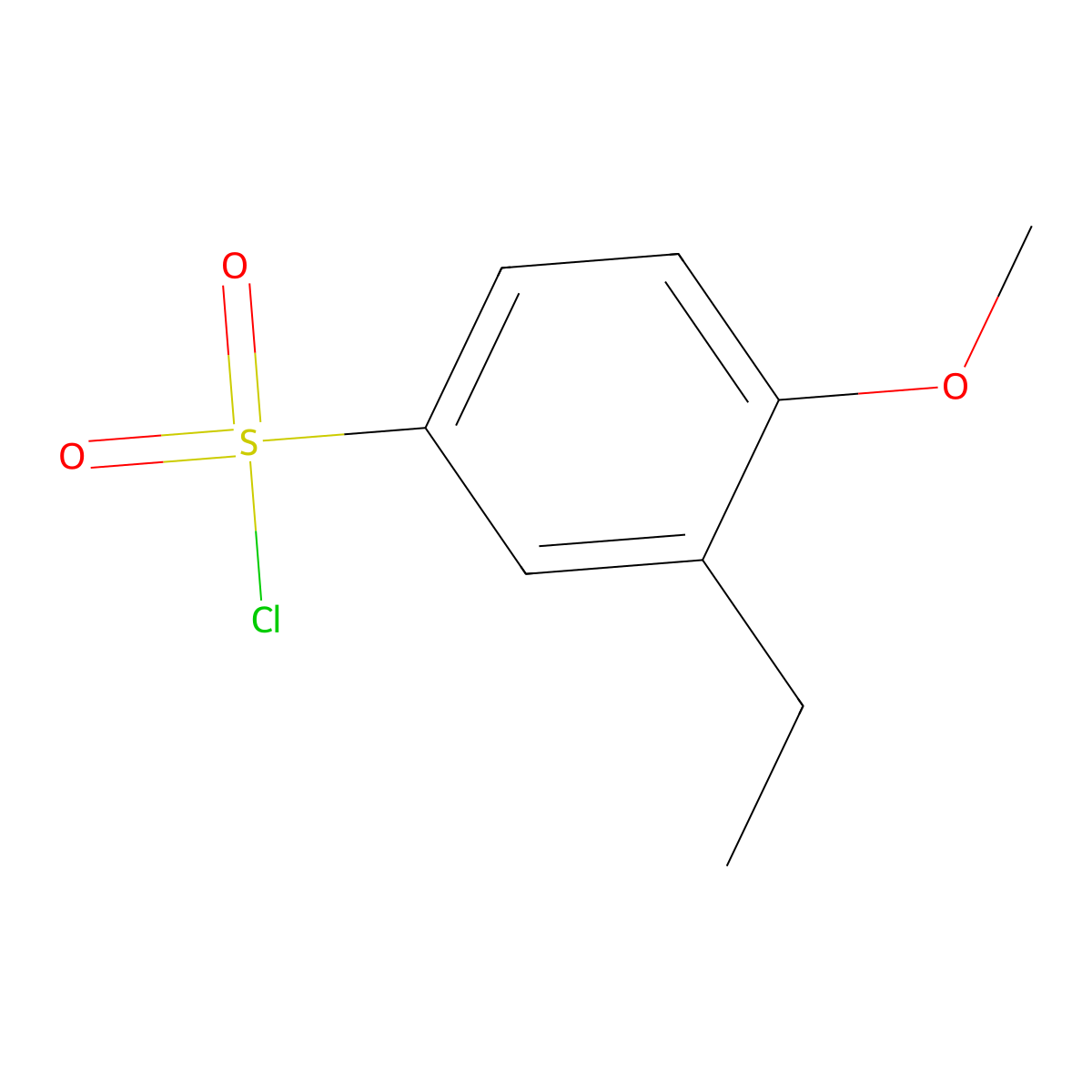 3-Ethyl-4-methoxybenzene-1-sulfonyl chloride molecular structure, CAS 84911-01-3
