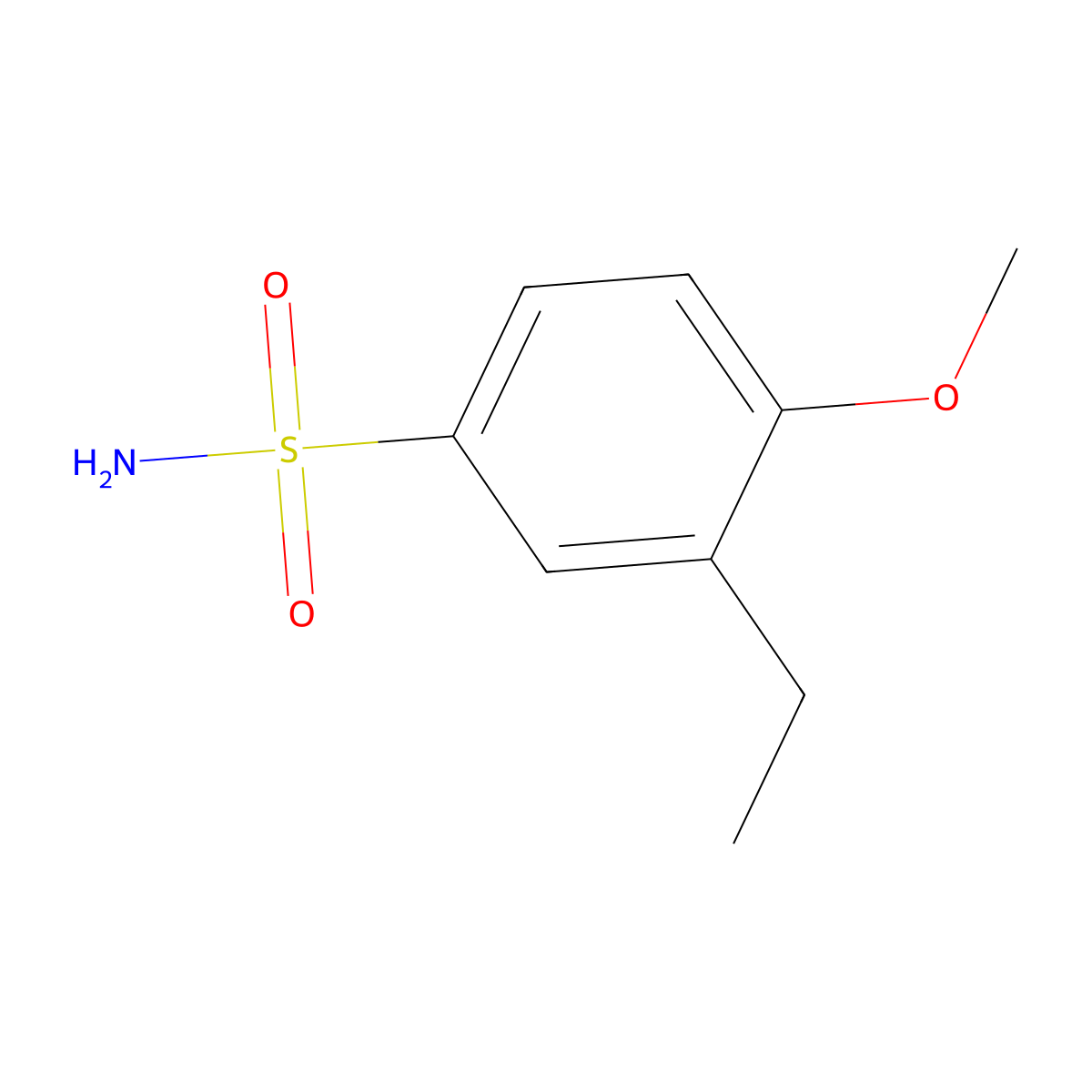 3-ethyl-4-methoxyBenzenesulfonamide molecular structure, CAS 84911-02-4