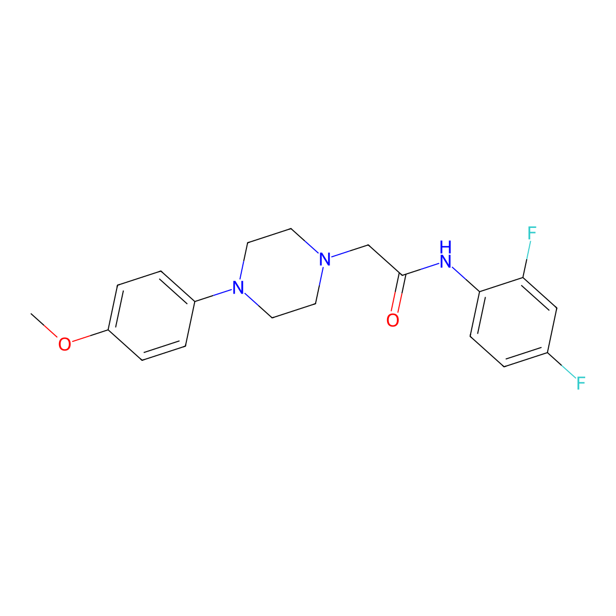 N-(2,4-difluorophenyl)-2-[4-(4-methoxyphenyl)piperazin-1-yl]acetamide molecular structure, CAS 849117-66-4