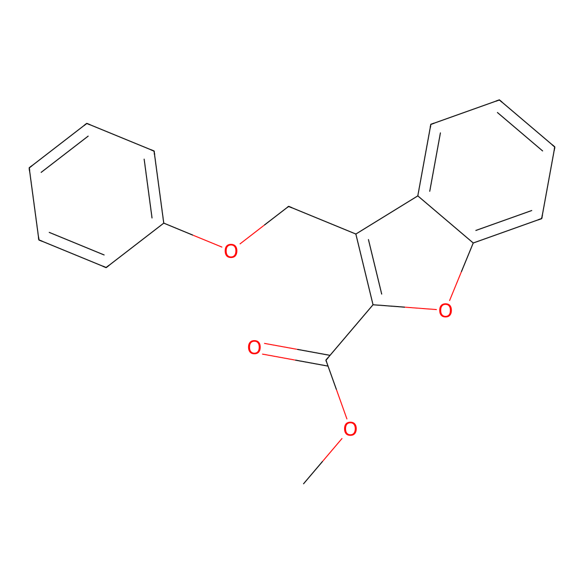 Methyl 3-(phenoxymethyl)benzofuran-2-carboxylate molecular structure, CAS 849128-64-9