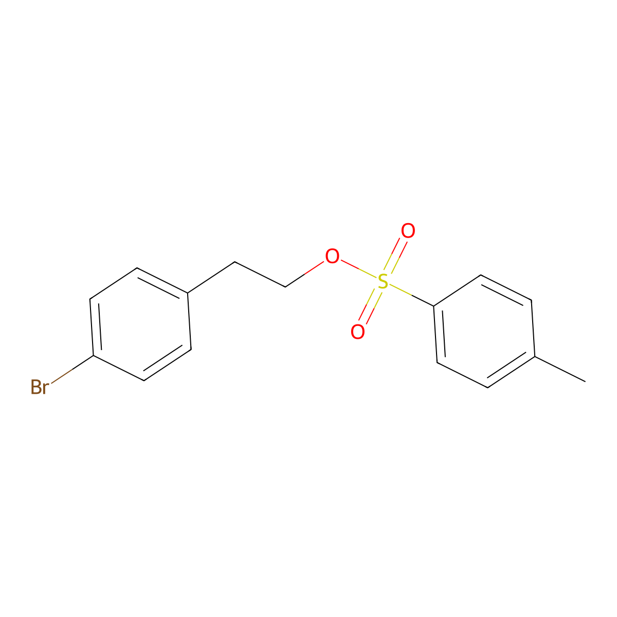 4-Bromophenethyl 4-methylbenzenesulfonate molecular structure, CAS 84913-19-9
