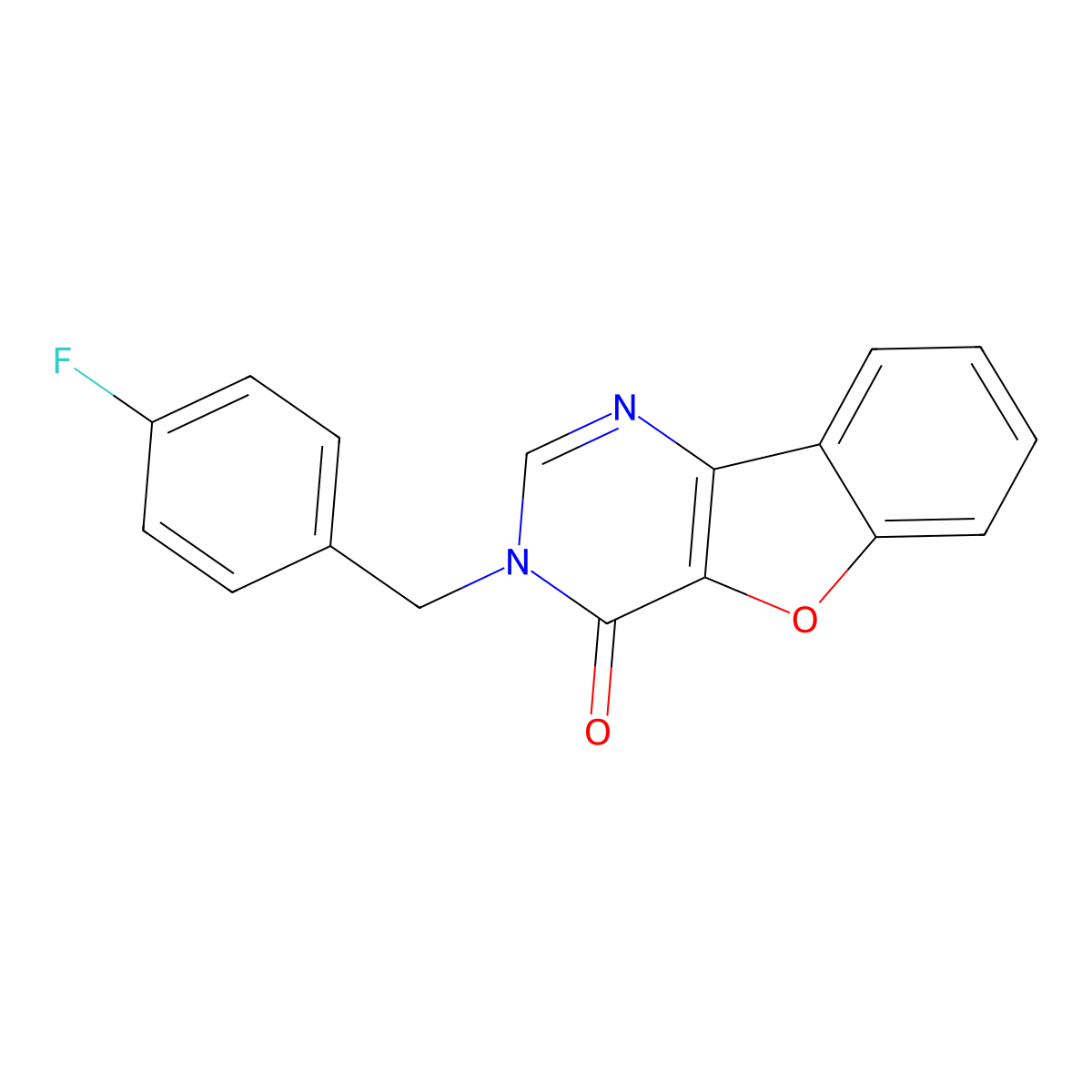 3-(4-fluorobenzyl)benzofuro[3,2-d]pyrimidin-4(3H)-one molecular structure, CAS 849134-25-4