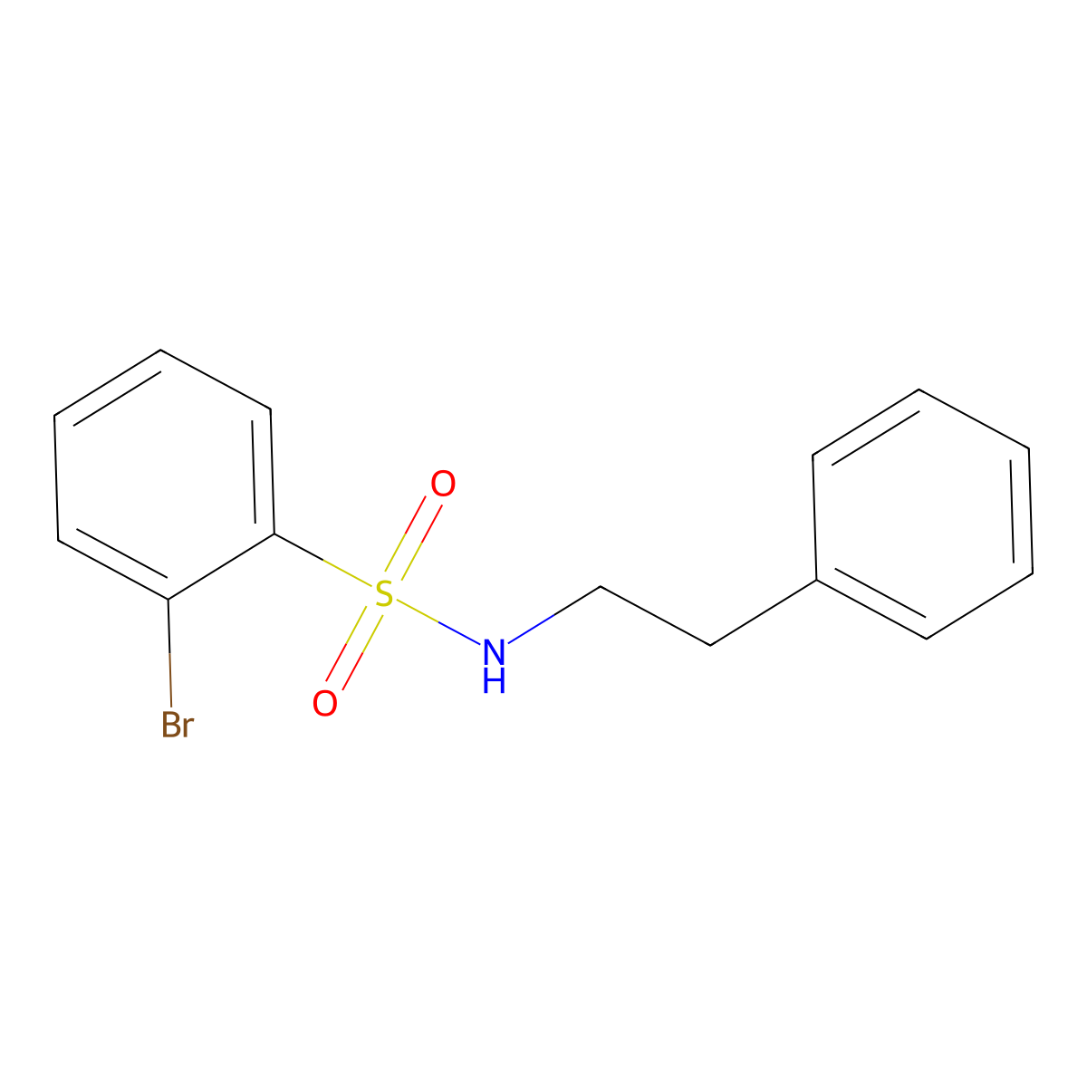2-bromo-N-phenethylbenzenesulfonamide molecular structure, CAS 849141-69-1