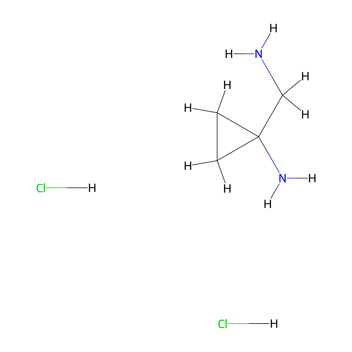 1-(Aminomethyl)cyclopropan-1-amine dihydrochloride molecular structure, CAS 849149-67-3