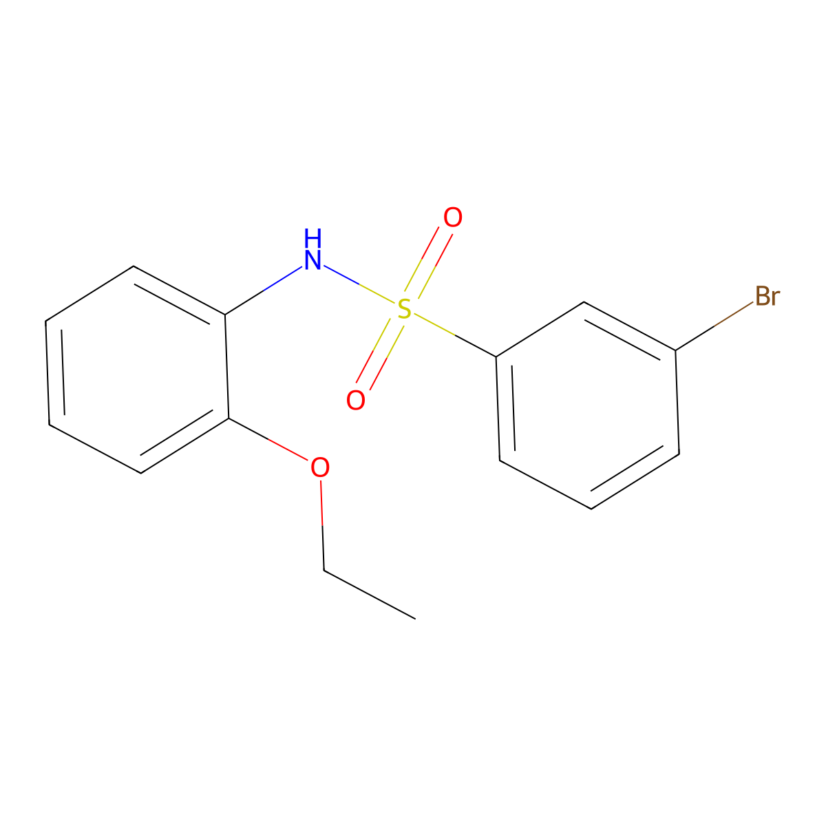 3-bromo-N-(2-ethoxyphenyl)benzenesulfonamide molecular structure, CAS 849188-86-9
