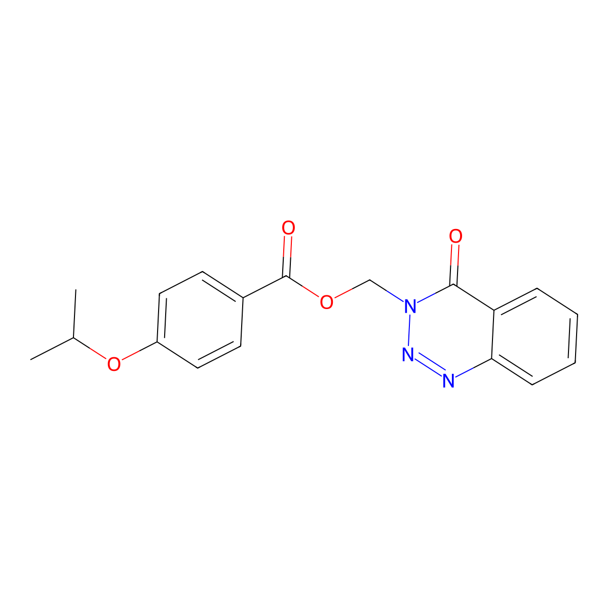 (4-Oxo-1,2,3-benzotriazin-3-yl)methyl 4-propan-2-yloxybenzoate molecular structure, CAS 849190-46-1