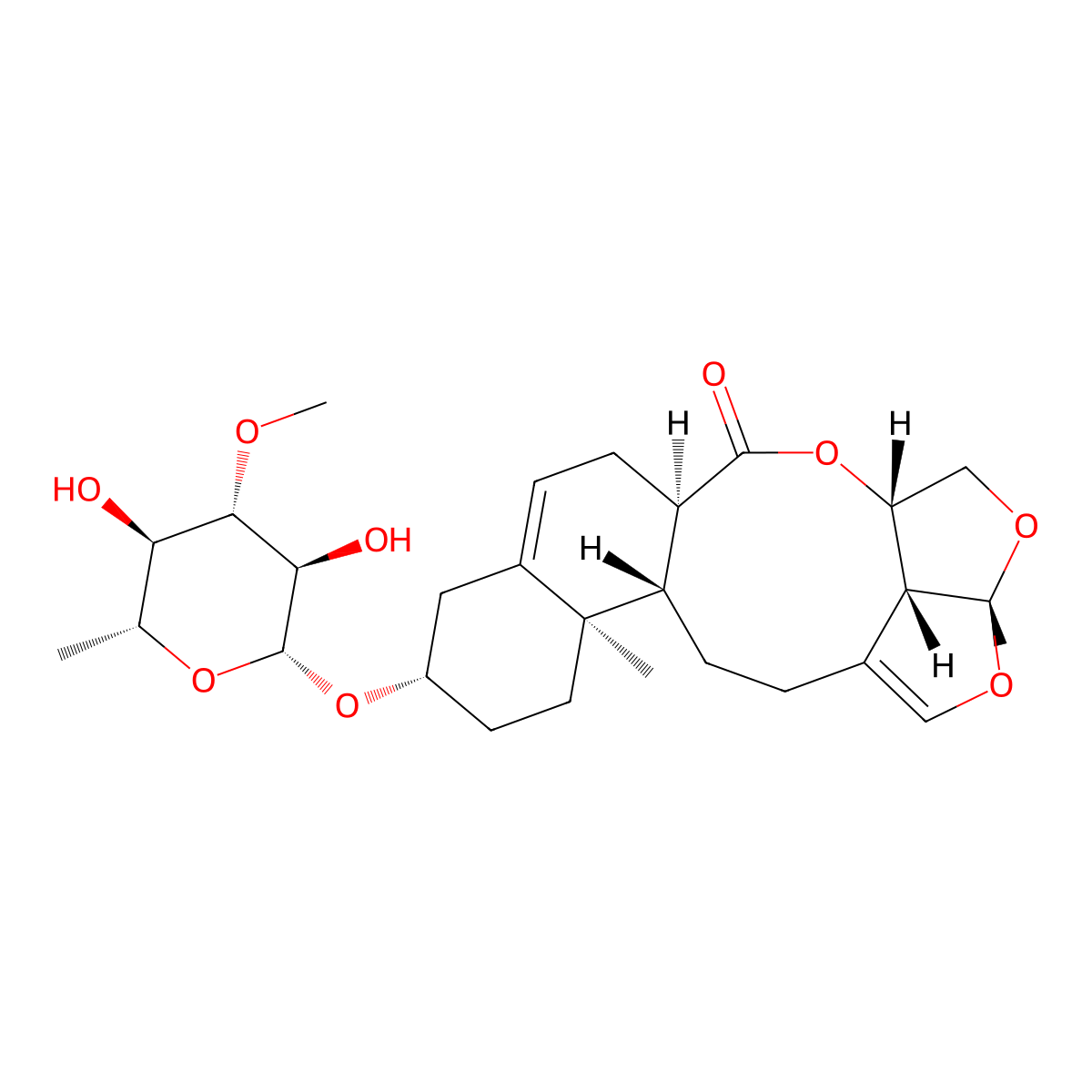 Glaucogenin C mono-D-thevetoside molecular structure, CAS 849201-84-9
