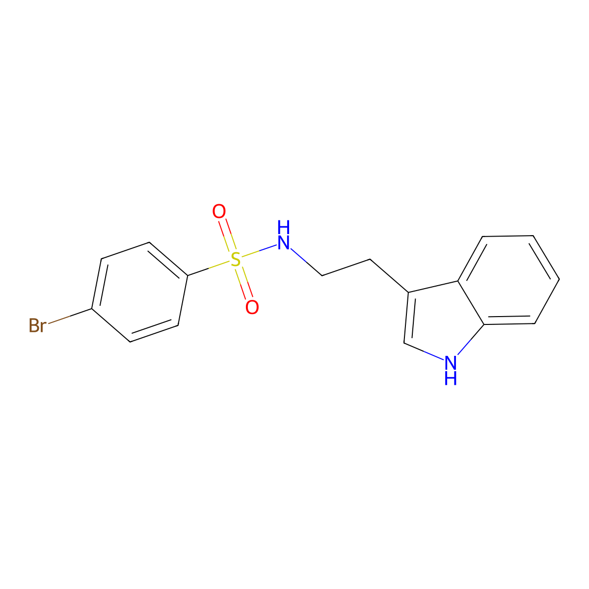 4-bromo-N-[2-(1H-indol-3-yl)ethyl]benzenesulfonamide molecular structure, CAS 849216-79-1