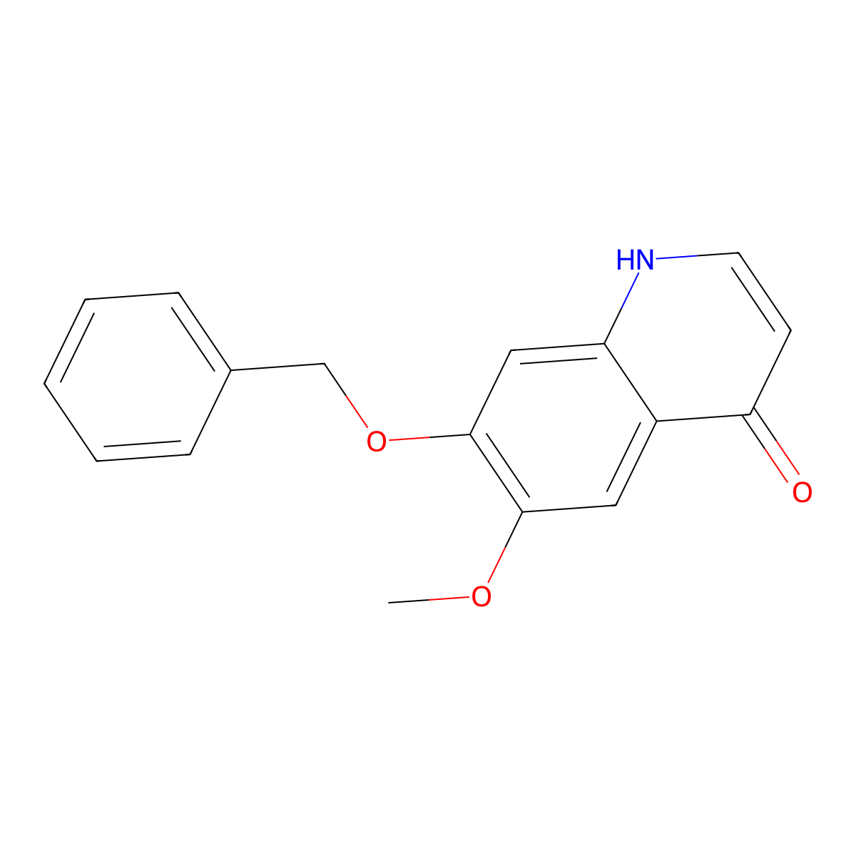 7-(Benzyloxy)-6-methoxyquinolin-4-ol molecular structure, CAS 849217-23-8