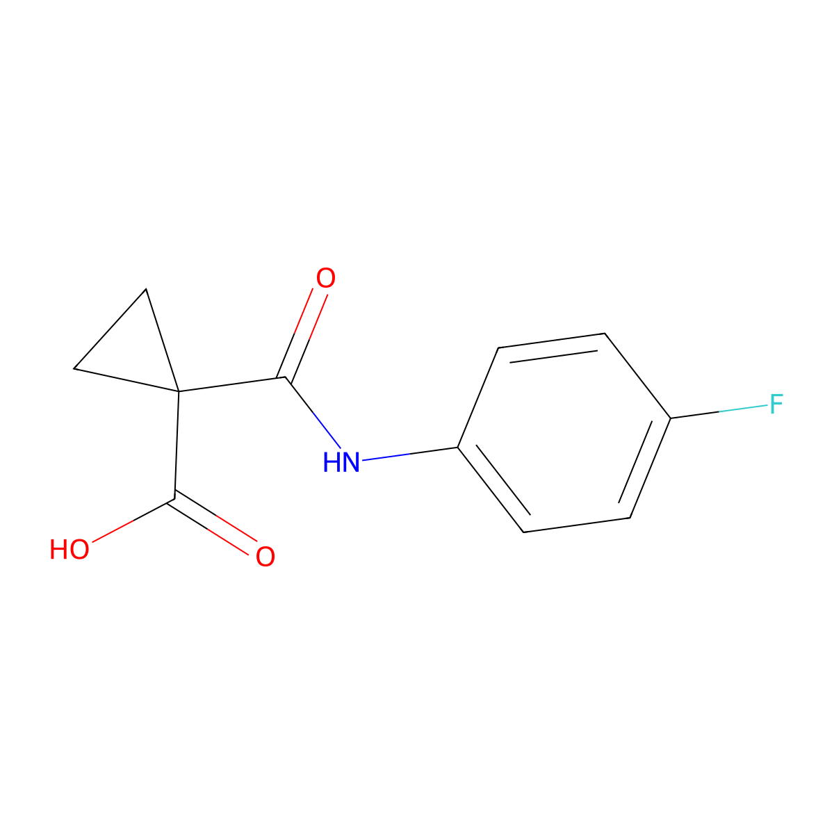 1-[(4-Fluorophenyl)carbamoyl]cyclopropanecarboxylic Acid molecular structure, CAS 849217-48-7