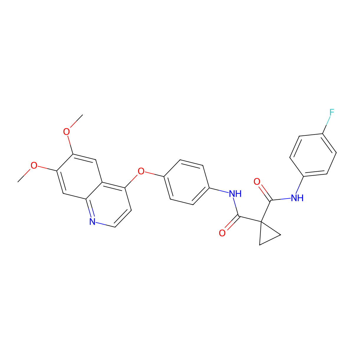 Cabozantinib molecular structure, CAS 849217-68-1