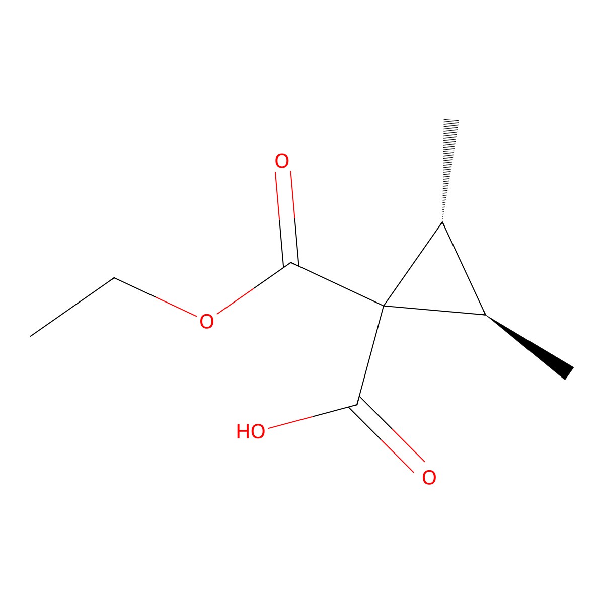 rac-(2R,3R)-1-(ethoxycarbonyl)-2,3-dimethylcyclopropane-1-carboxylic acid molecular structure, CAS 849218-15-1