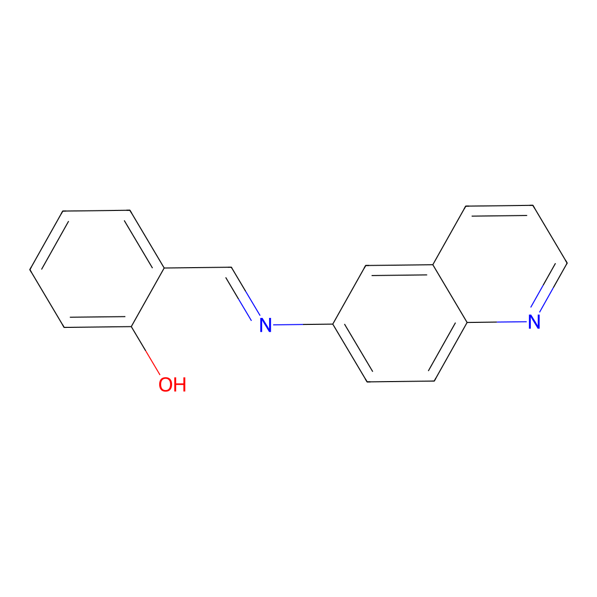 Phenol, 2-[(6-quinolinylimino)methyl]- molecular structure, CAS 84922-34-9