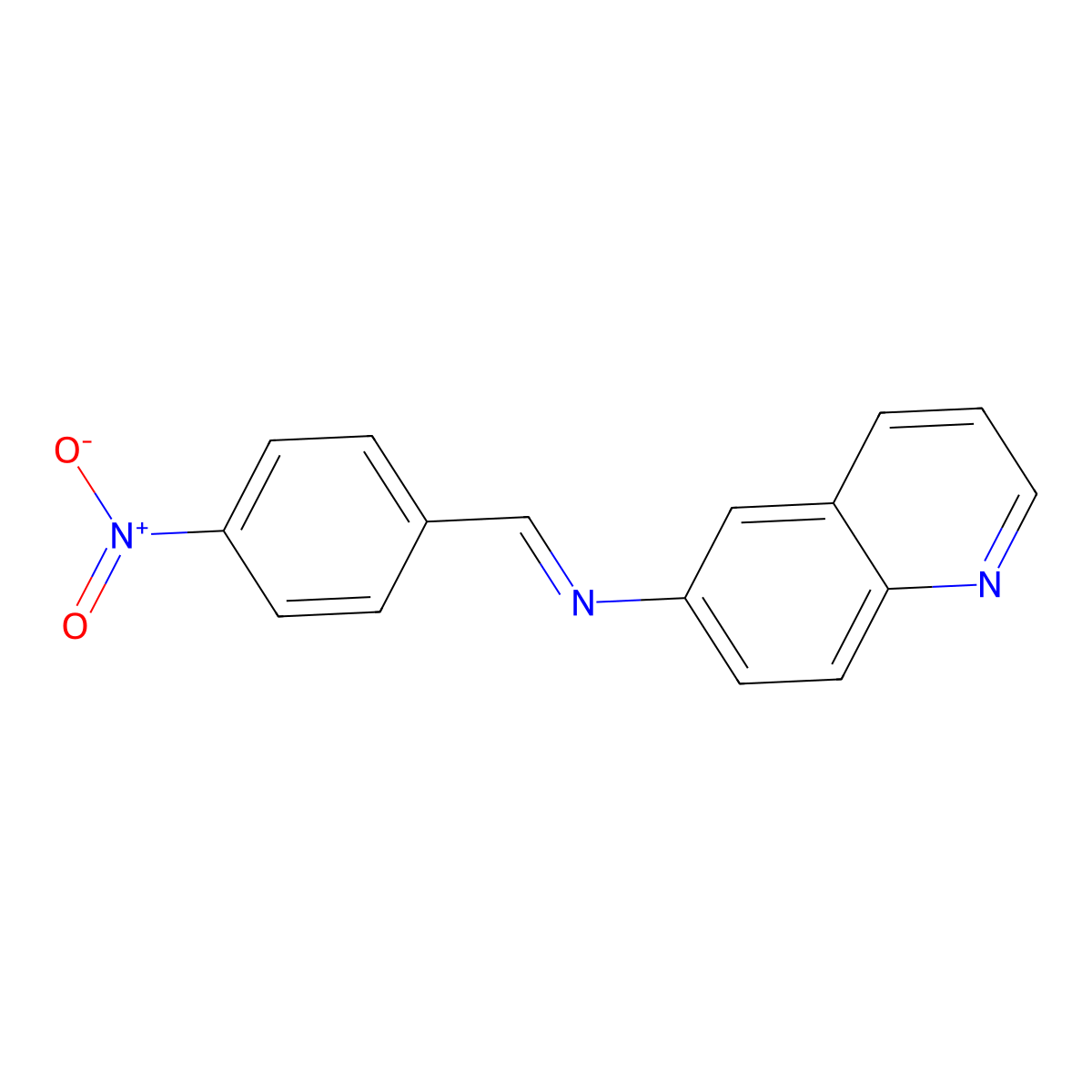 N-(4-Nitrobenzylidene)quinolin-6-amine molecular structure, CAS 84922-40-7