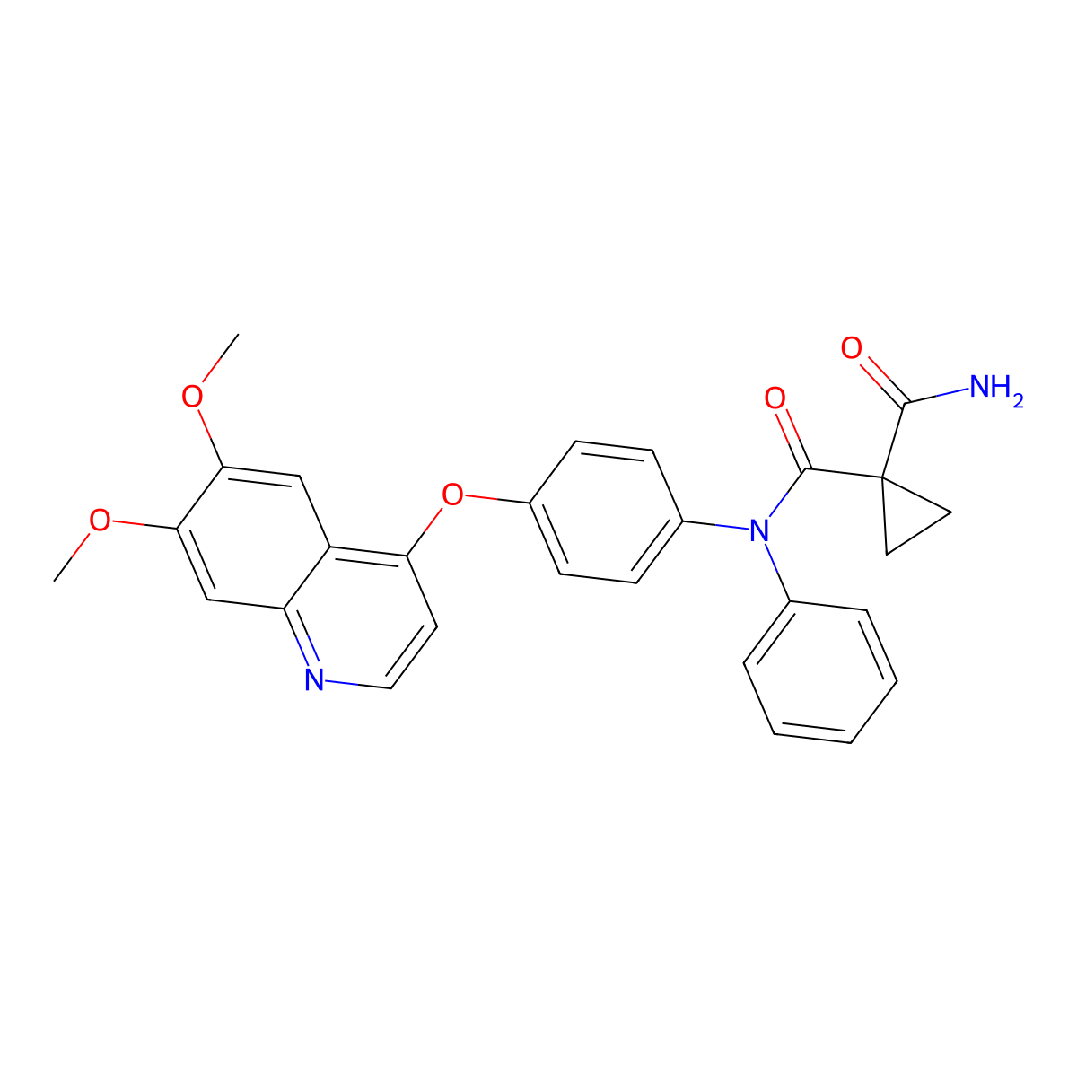 Desfluoro cabozantinib molecular structure, CAS 849221-94-9