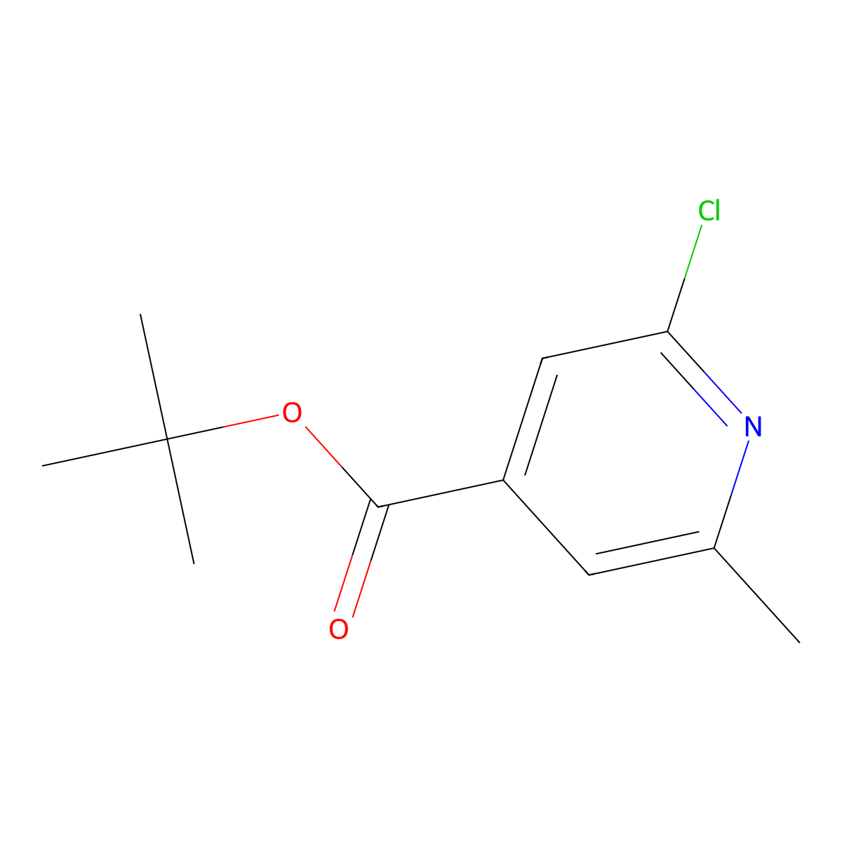 2-Chloro-6-methyl-isonicotinic acid tert-butyl ester molecular structure, CAS 849226-45-5