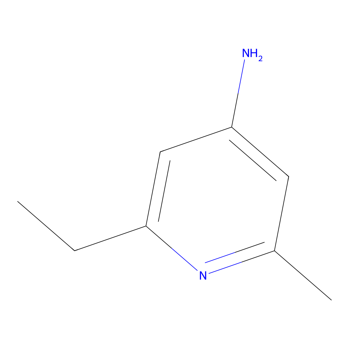 2-Ethyl-6-methyl-pyridin-4-ylamine molecular structure, CAS 849226-50-2