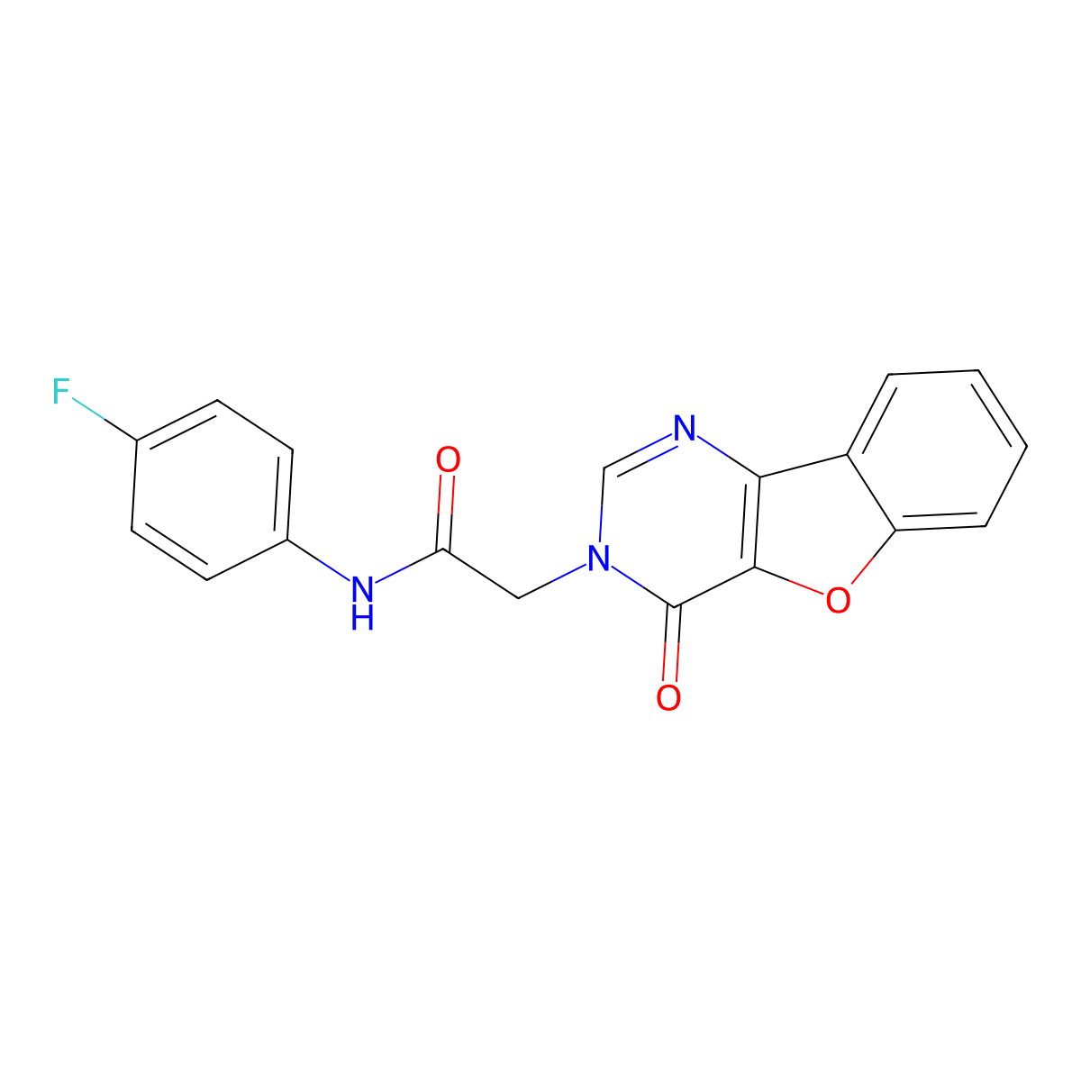 N-(4-fluorophenyl)-2-(4-oxobenzofuro[3,2-d]pyrimidin-3(4H)-yl)acetamide molecular structure, CAS 849229-24-9