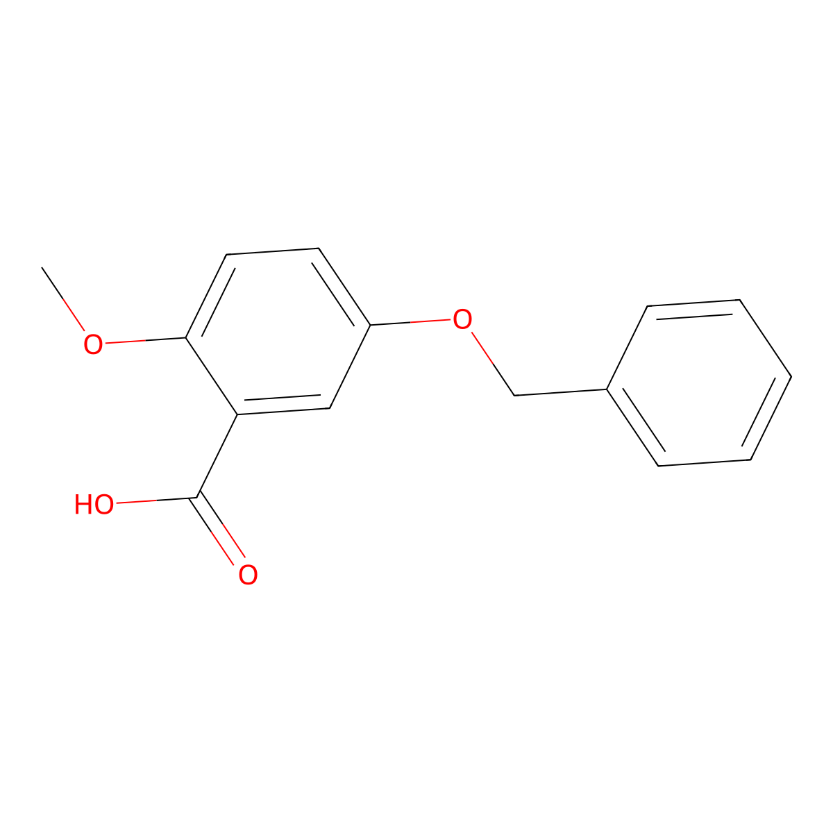 5-(Benzyloxy)-2-methoxybenzoic Acid molecular structure, CAS 84923-68-2