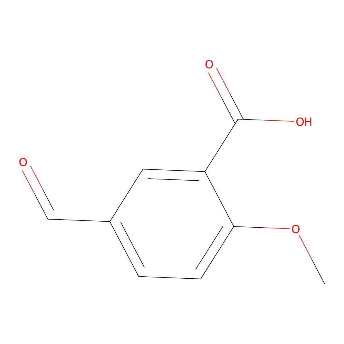 5-Formyl-2-methoxybenzoic acid molecular structure, CAS 84923-70-6